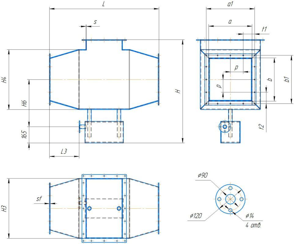 3D модель Стационарные фильтры типа ФГВ-Т-М, ФГВ-П-М, ФГВ-М.