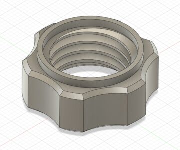 3D модель Гайка с конической резьбой для крепления видеорегистратора