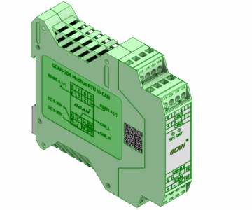 3D модель АВВ GCAN 204 MODBUS RTU to CAN преобразователь