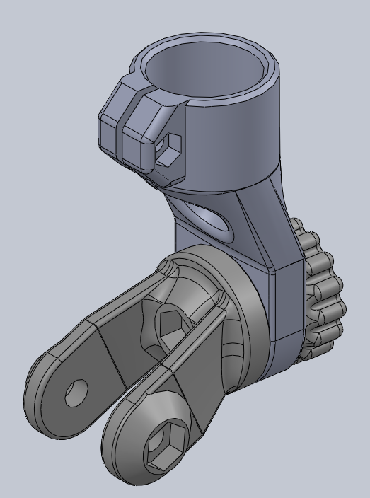 3D модель Поворотный держатель датчика эхолота Humminbird на 25 мм. трубу