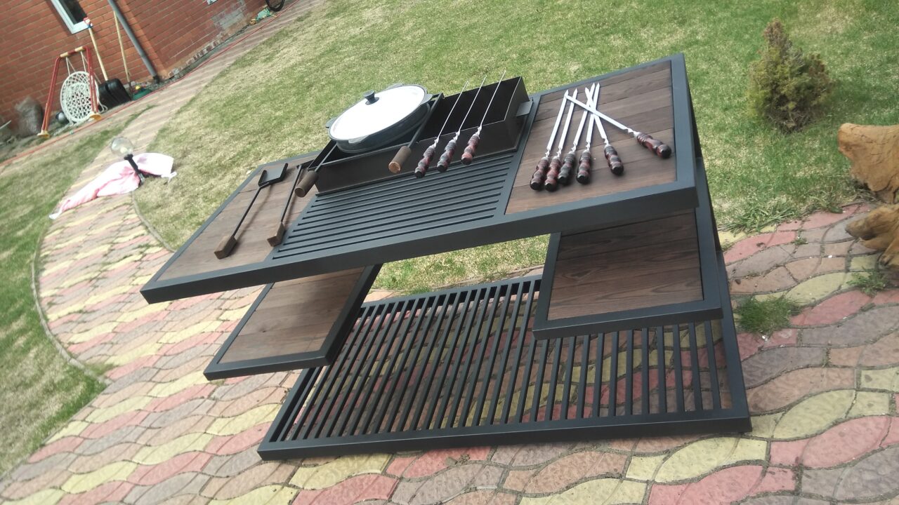 3D модель Мангальная зона Лофт 1900х750х850