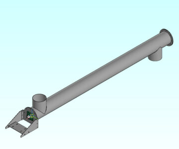 3D модель Трубный шнек L=3500