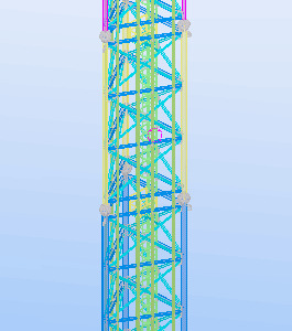 3D модель Опорная башня дымовой трубы 50м