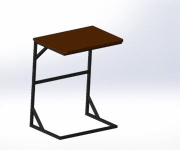 3D модель Парта ученическая 713х580х380.