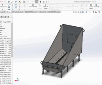 3D модель Лоток приемный конвейера