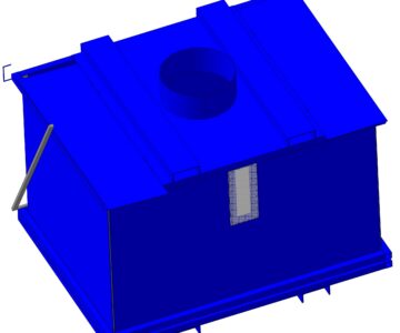 3D модель Контейнер с откидным дном 3,2 м. куб.