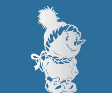 Чертеж Контур резки "Снеговик"