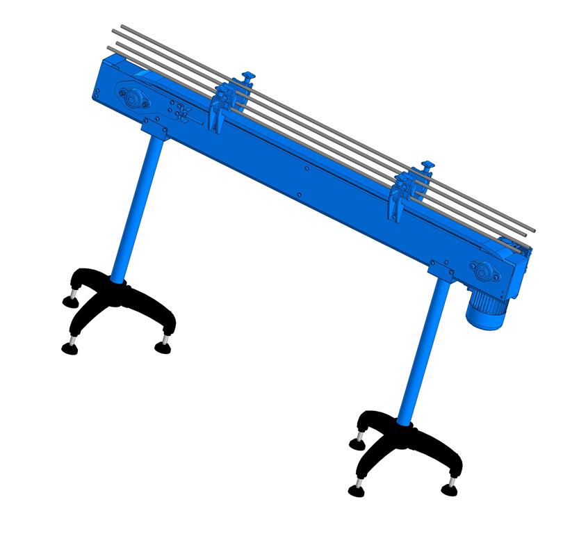 3D модель Конвейер пластинчатый сборе (длина 1500, ширина 82.5, высота 905)
