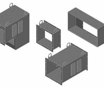 3D модель Элементы короба шинного моста 10 кВ