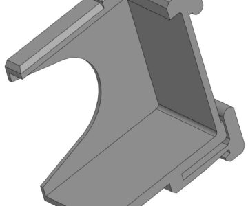 3D модель Кронштейн, крепление для Wifi реле на дин рейку.