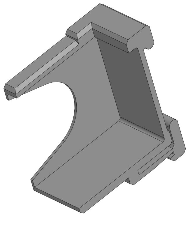 3D модель Кронштейн, крепление для Wifi реле на дин рейку.