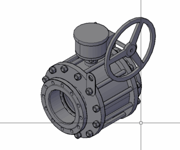 3D модель 3D модель крана DN200