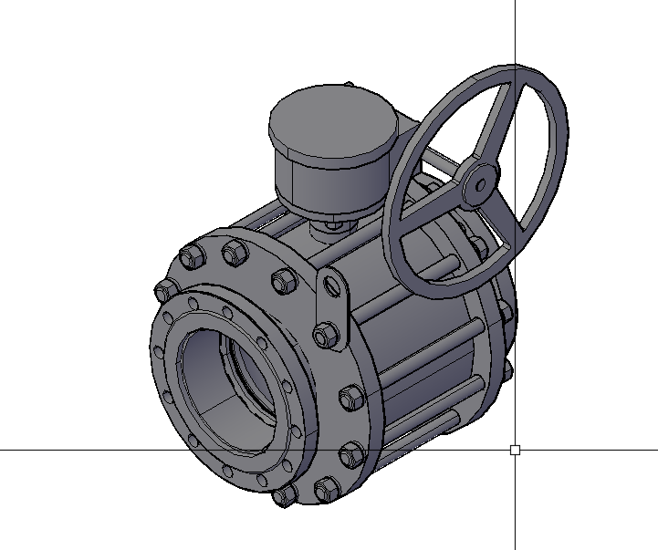 3D модель 3D модель крана DN200