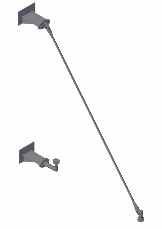 3D модель Крепление стеклянного козырька