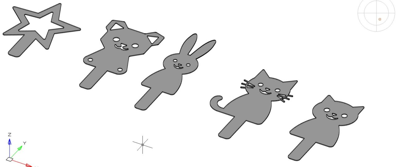 Чертеж Крючки звери