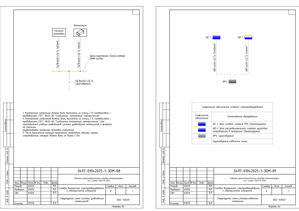 Чертеж Ренген кабинет, марка ЭОМ