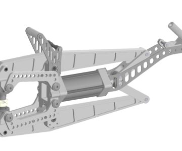 3D модель 3д модель подвесного, ручного пневмопресса рычажного типа для установки люверсов д40