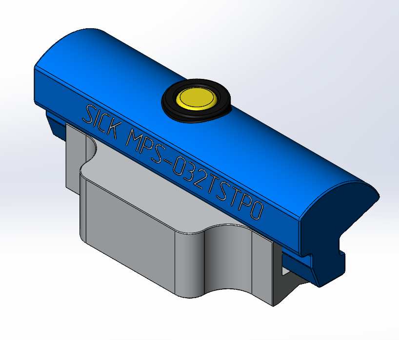 Чертеж Магнитный датчик SICK MPS-032TSTP0 c Крепежным захватом SICK BEF-KHZ-RC1-25