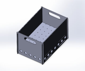 3D модель Мангал разборный с двойным дном 380*250*230мм