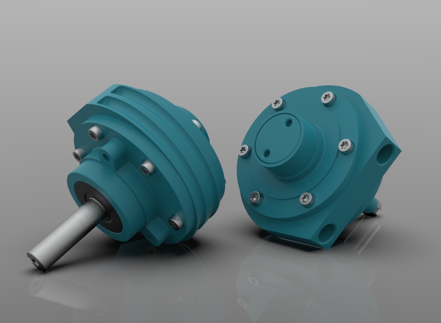 3D модель Мотор пневматический реверсивный MRV009A