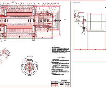 Чертеж Шпиндельная бабка токарного станка с наклонной станиной с ЧПУ на основе мотор-шпинделя