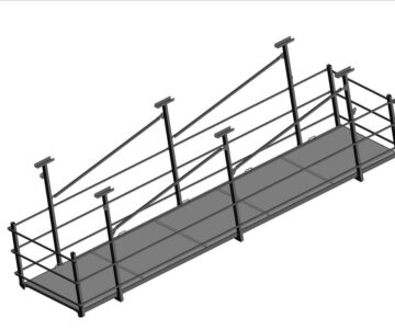 3D модель Навес для наклонного конвейера под углом 10 градусов