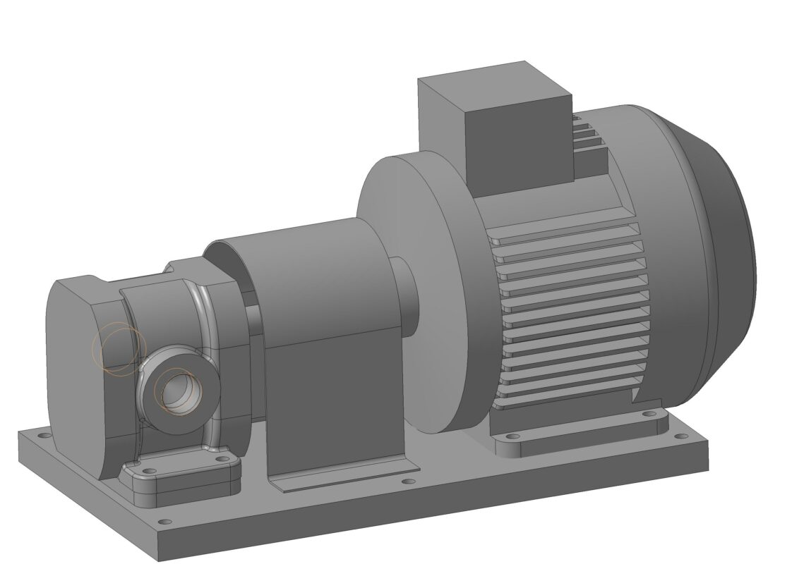 3D модель 3D-модель насосного агрегата БГ11-25