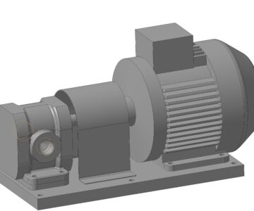 3D модель 3D-модель насосного агрегата БГ11-25