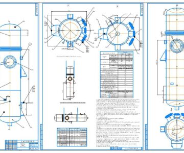 Чертеж Подогреватель сетевой воды ПСВ 200