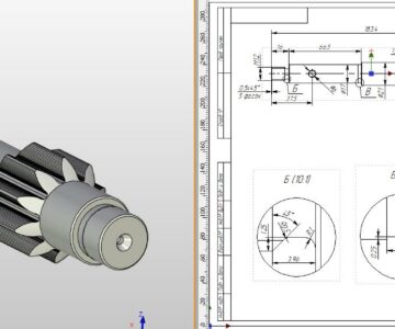 3D модель Вал редуктора от мотоблока надежда