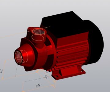 3D модель Насос поверхностный Зубр Мастер М1 НС-М1-400-Ч