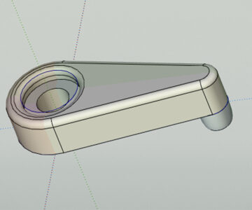 Чертеж Кляймер (держатель стекла) в фасадах на старой кухонной мебели