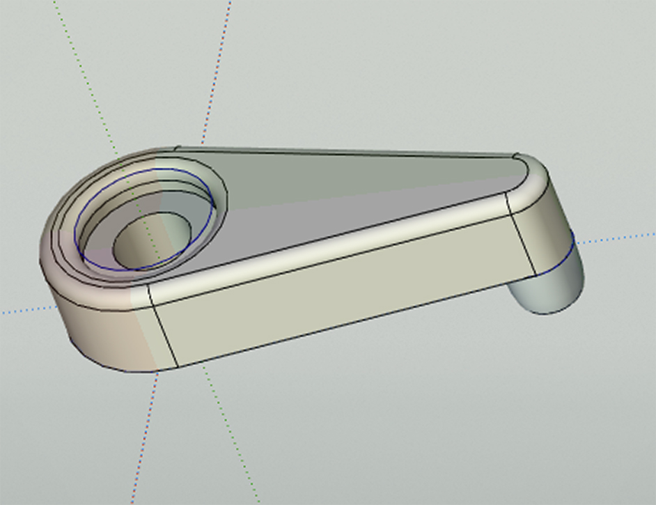 Чертеж Кляймер (держатель стекла) в фасадах на старой кухонной мебели