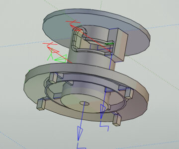 Чертеж Пластиковая деталь (крепление) венчика от планетарного миксера Redmond