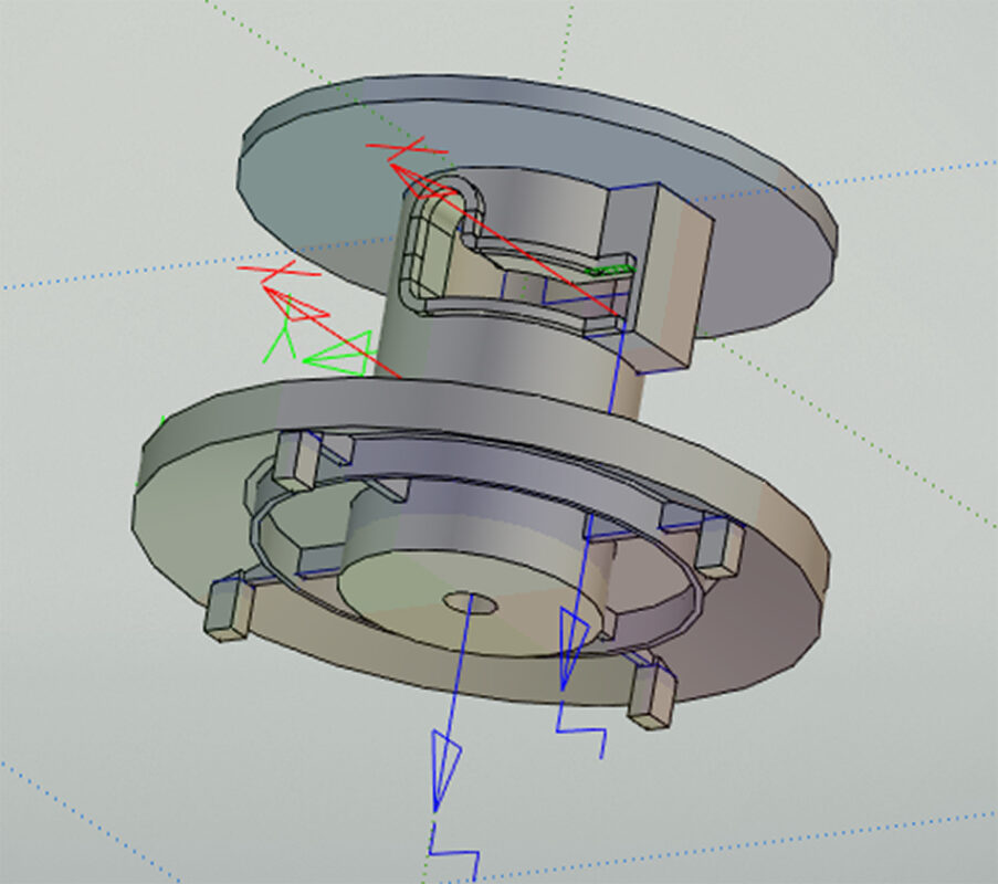 Чертеж Пластиковая деталь (крепление) венчика от планетарного миксера Redmond