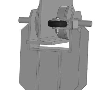 3D модель Роликовая опора для подвесных ворот с приварным кронштейном