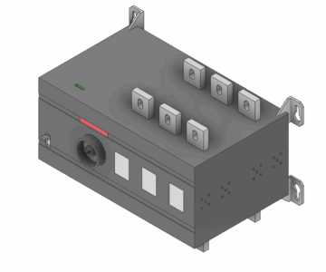 3D модель АВВ OTM1000-1250E3C Моторизированный переключатель