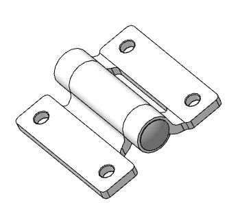 3D модель Автомобильная Петля "Бабочка" 60х60х4