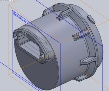 3D модель Крышка фары увеличенного объёма с вырезом под драйвер светодиодной лампы для Ssangyong Rexton 1 (и наверняка многие другие корейские авто).