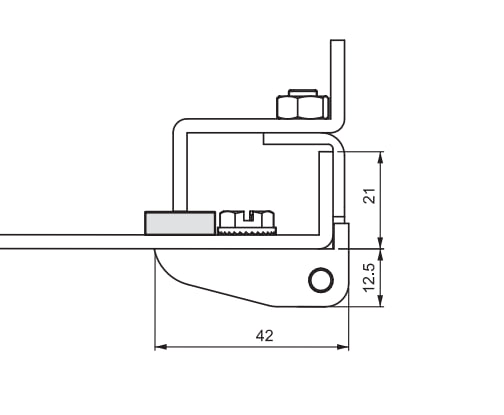 Чертеж Угловая петля 200-1-2-17