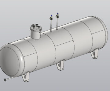 3D модель Резервуар для сжиженных углеводородных СУГ 20 м3
