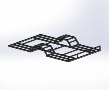 3D модель Платформа прицепа для перевозки вездехода