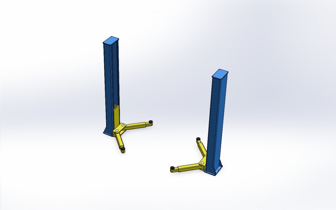 3D модель Подъемник двухстоечный гп 4 тонны