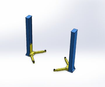 3D модель Подъемник двухстоечный гп 4 тонны