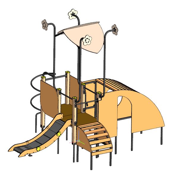 3D модель 3D модель детского игрового уличного городка