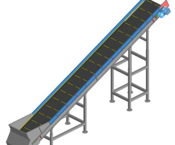 3D модель Ленточный наклонный конвейер L = 5600 мм