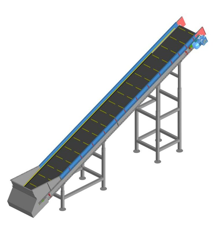 3D модель Ленточный наклонный конвейер L = 5600 мм