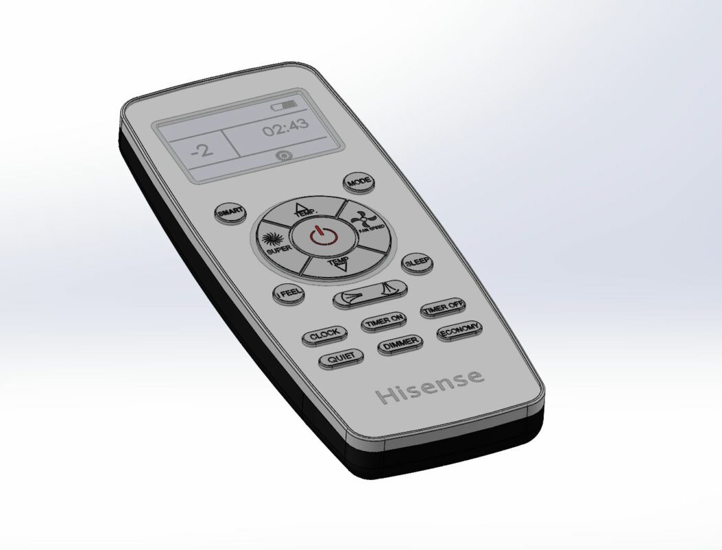 3D модель Пульт от кондиционера Hisense