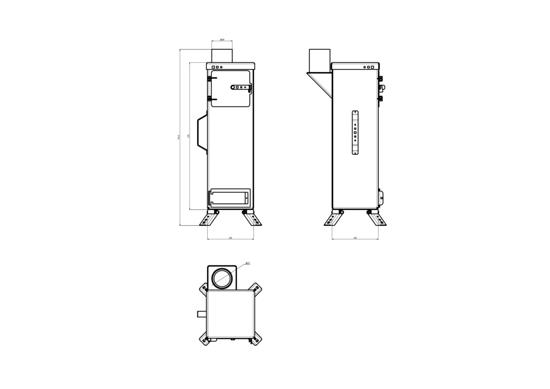 3D модель Печь вертикального горения 200х200х7615