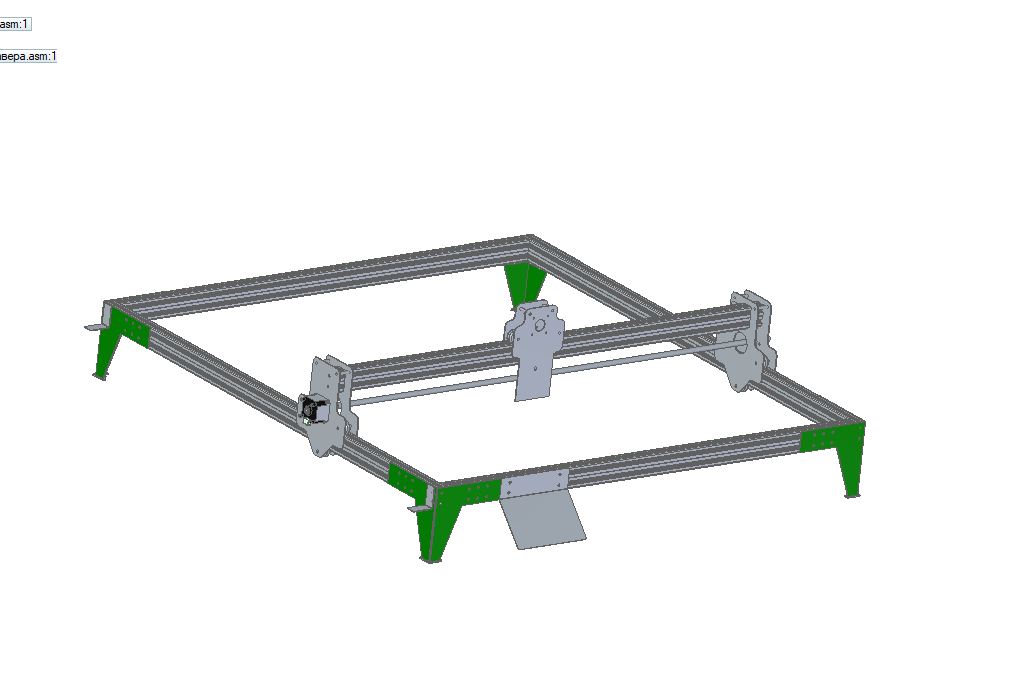 3D модель Лазерный гравер с рабочим полем 840х770